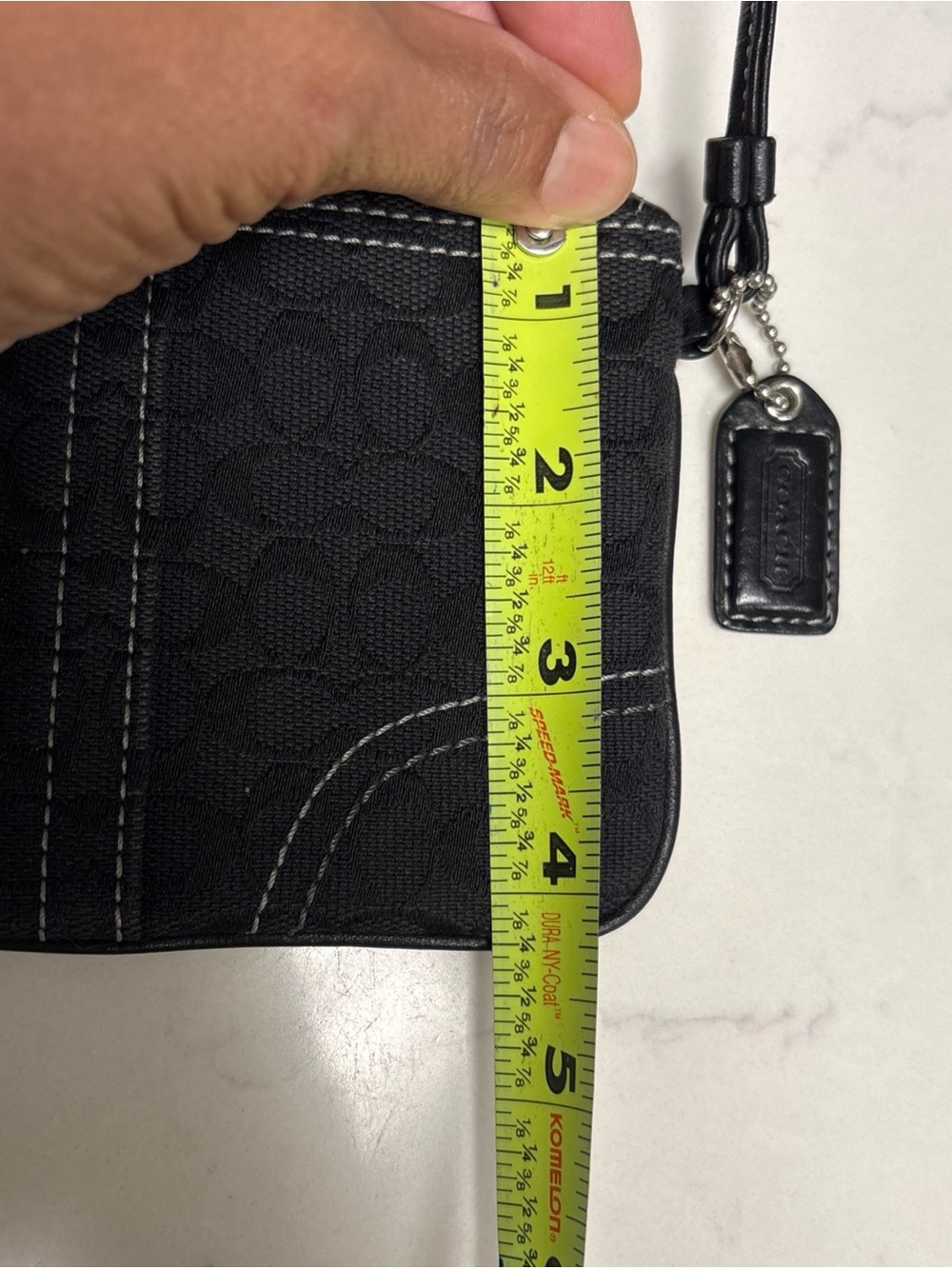 Coach Black Wristlet Clutch with Contrast Stitching - Picture 16 of 16